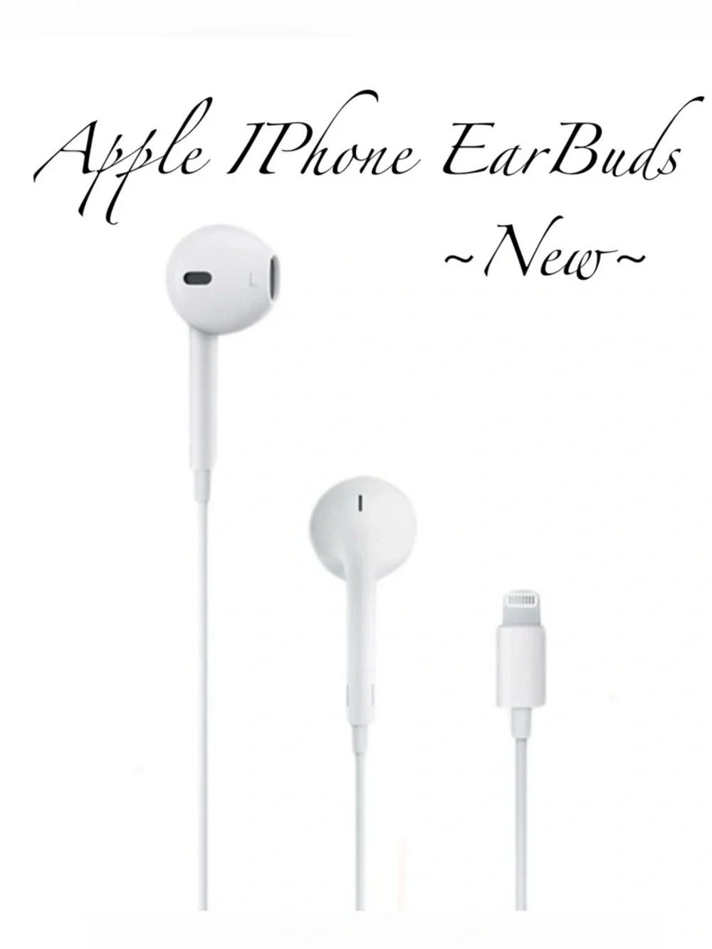 Authentic Apple earbuds with Lightning connector- wired design ~New~